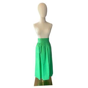 SETRE NWT - High-Waist Green Midi Skirt with Side Pockets
